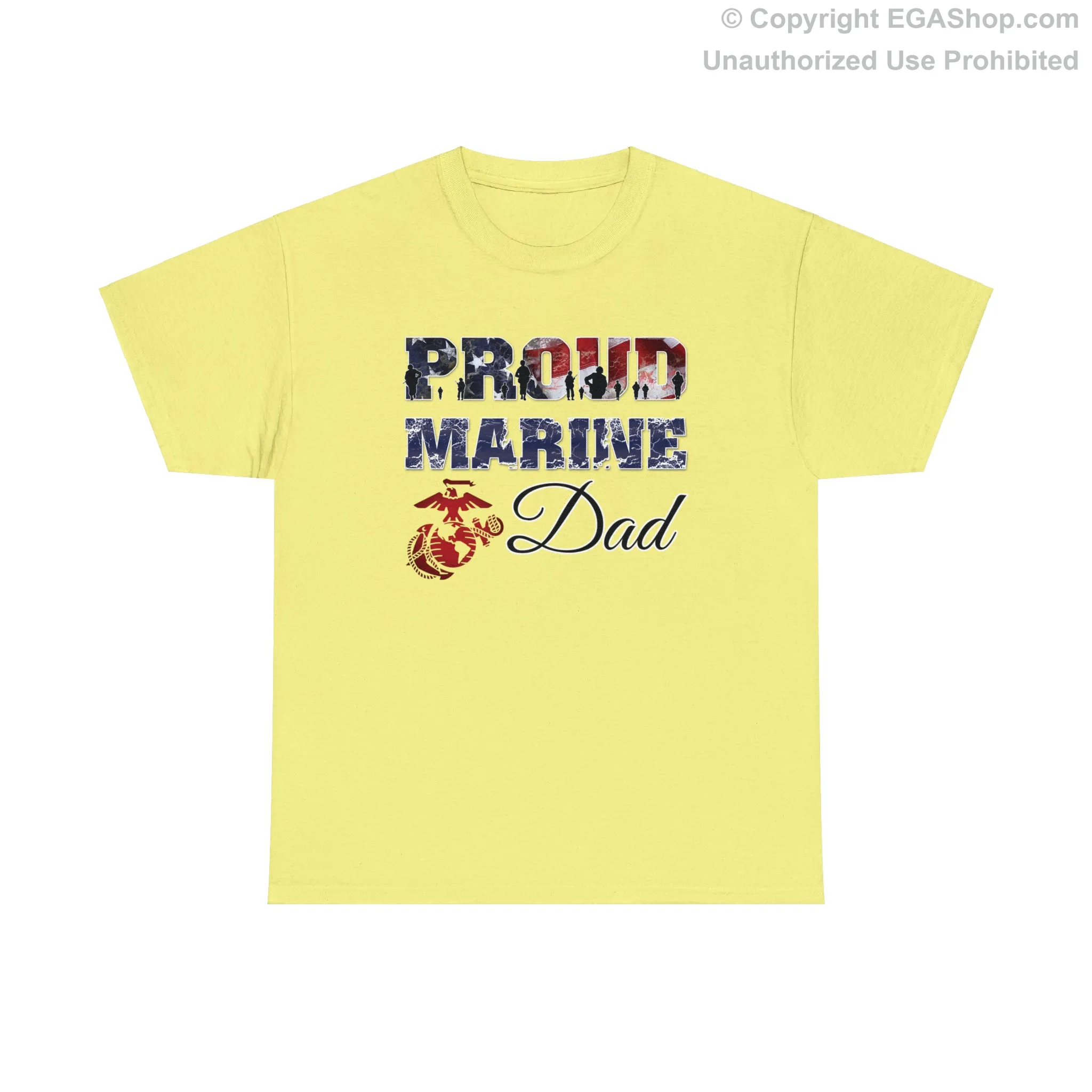 T-Shirt Proud Marine Dad (Your Choice of Colors)