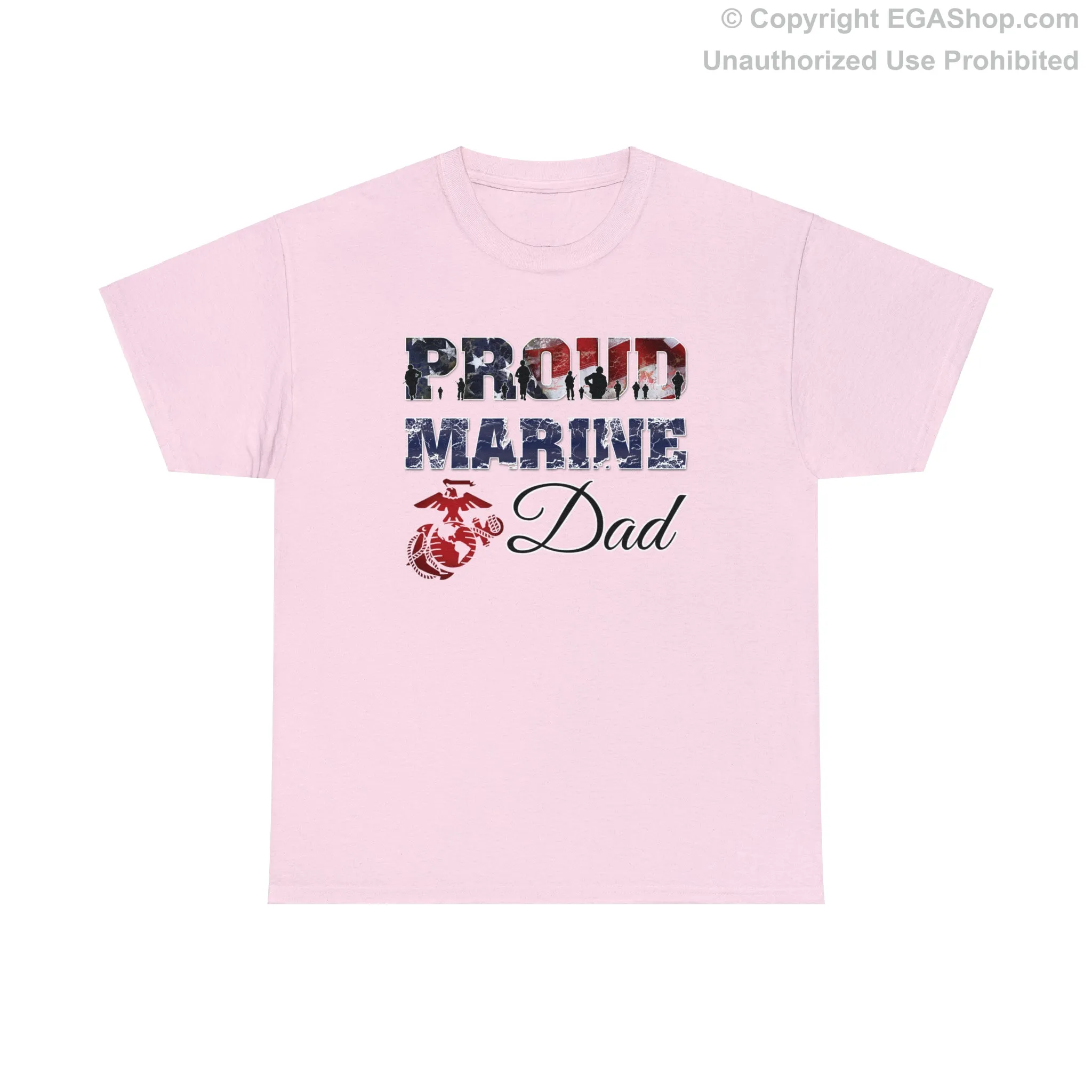 T-Shirt Proud Marine Dad (Your Choice of Colors)