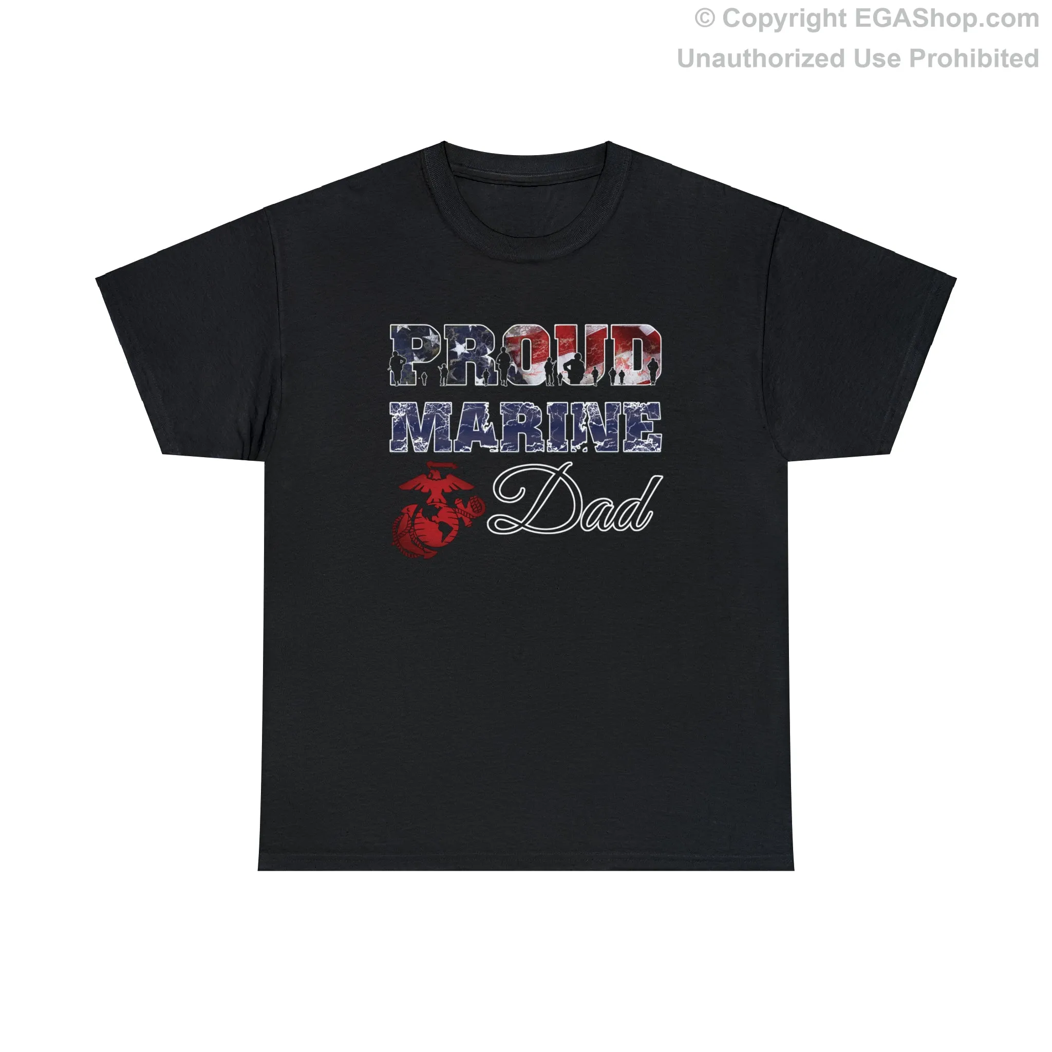 T-Shirt Proud Marine Dad (Your Choice of Colors)