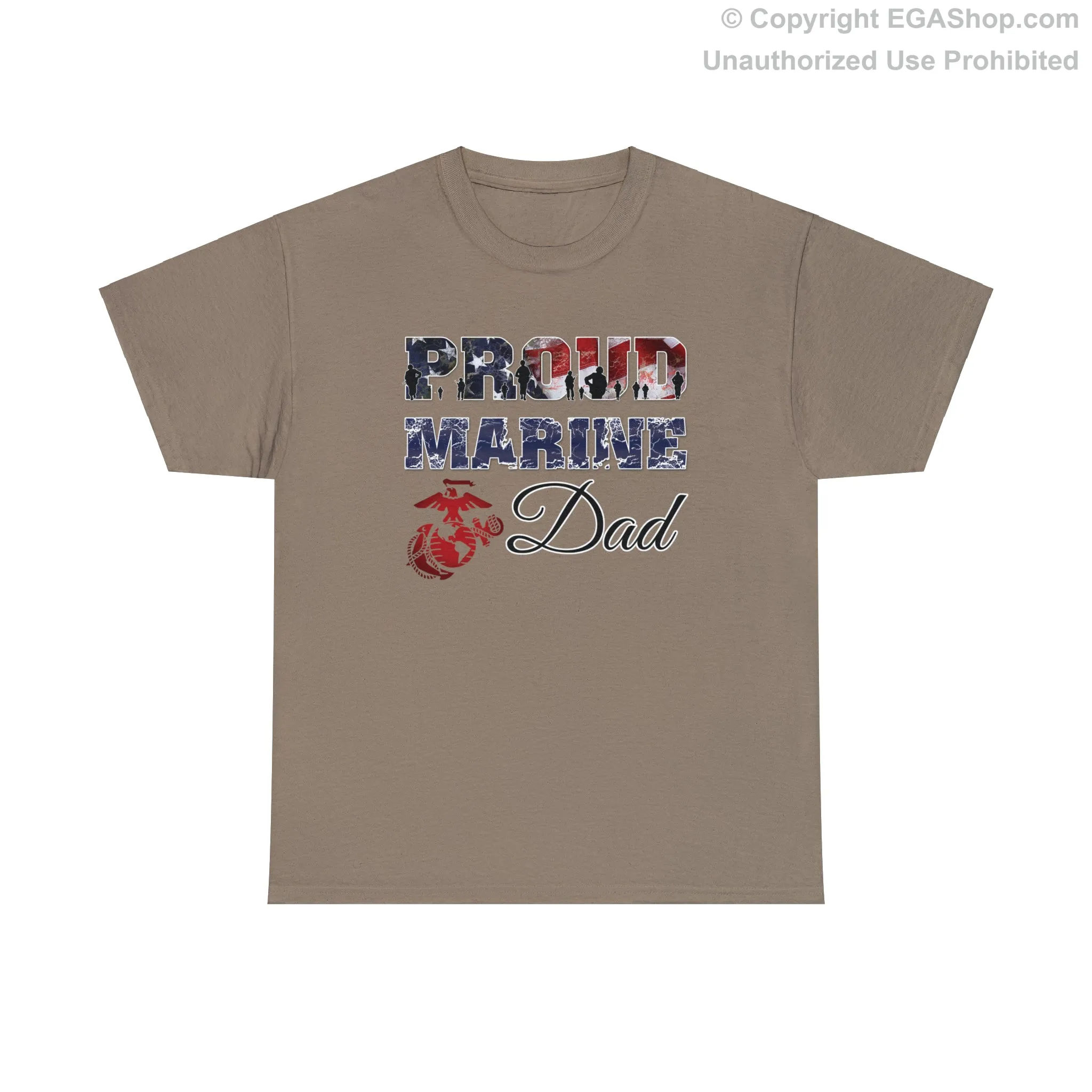 T-Shirt Proud Marine Dad (Your Choice of Colors)