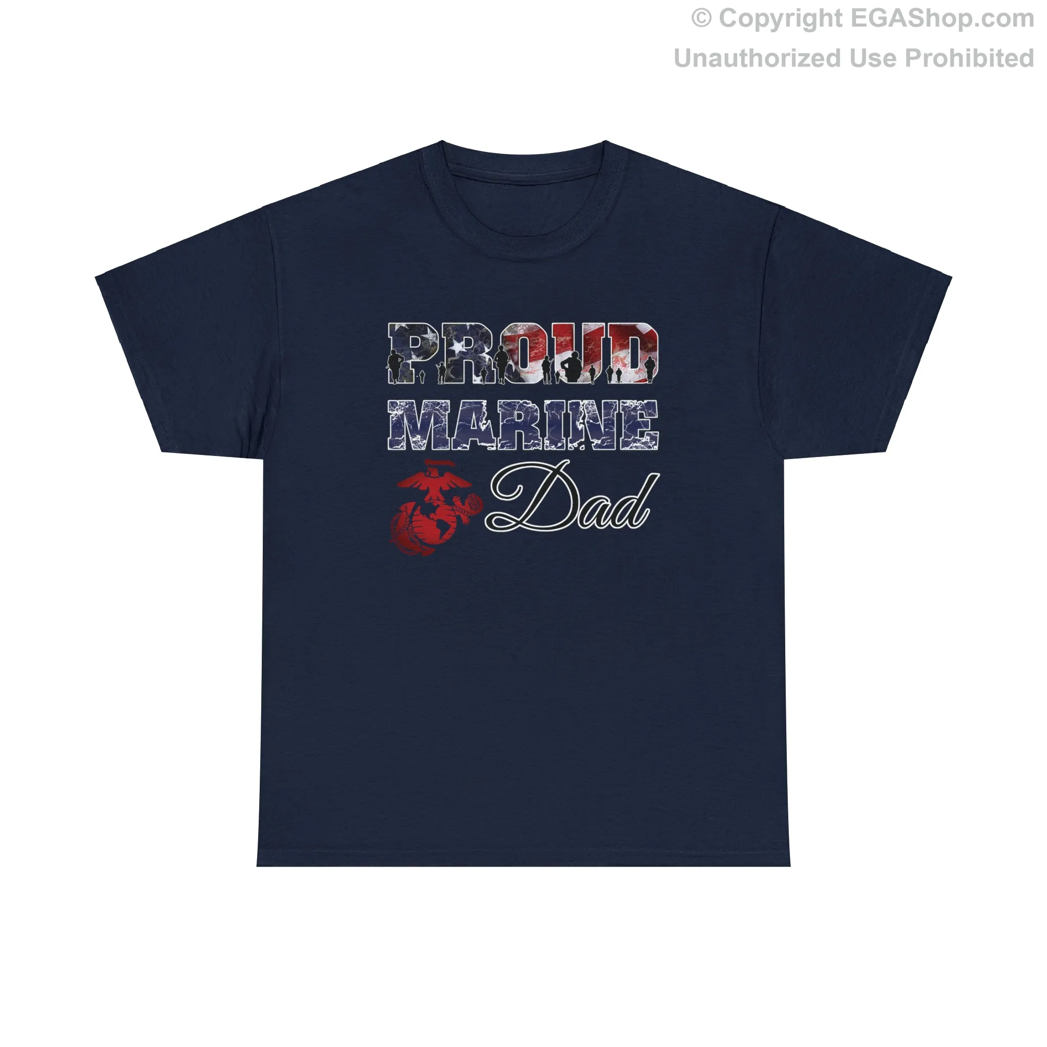 T-Shirt Proud Marine Dad (Your Choice of Colors)