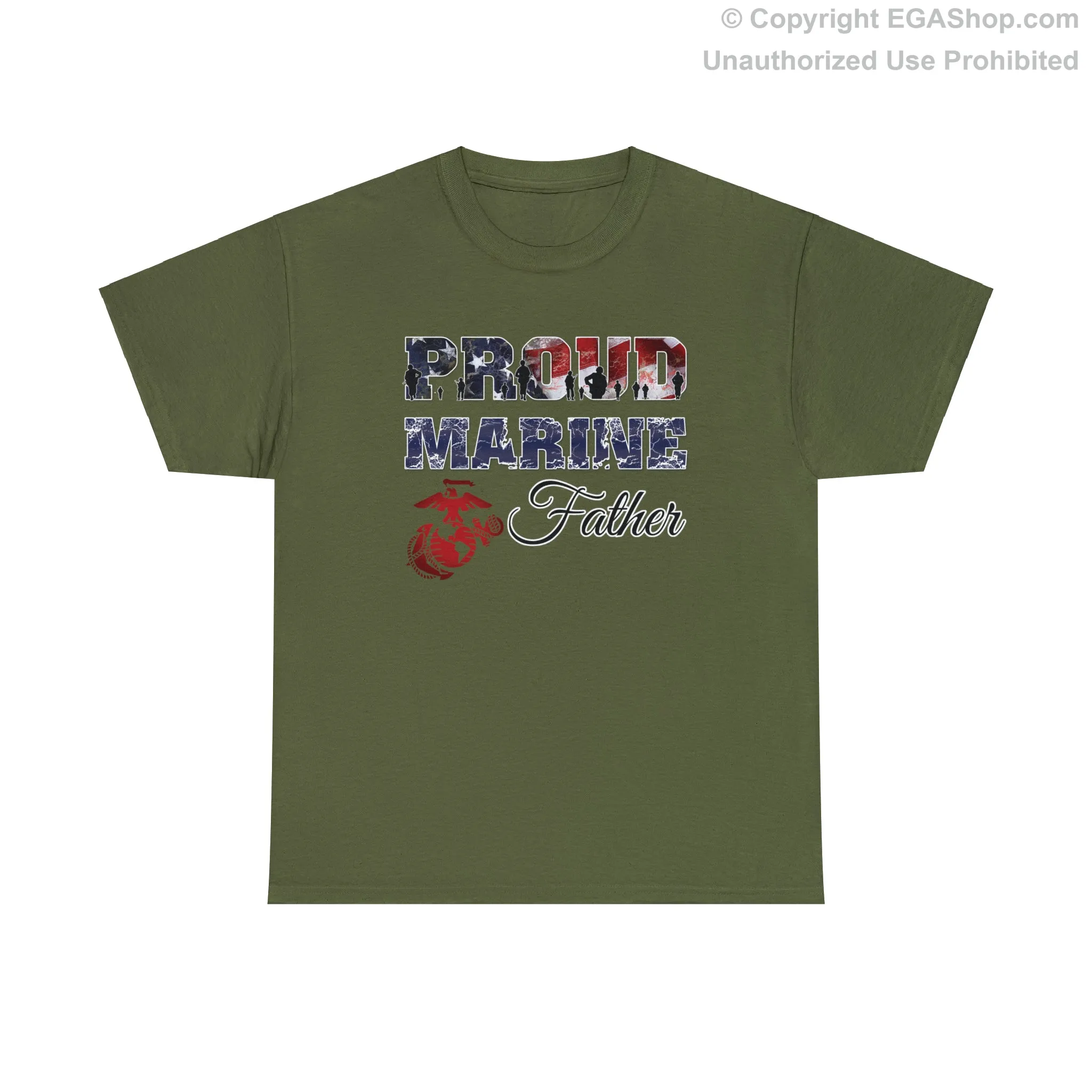 T-Shirt Proud Marine Father (Your Choice of Colors)