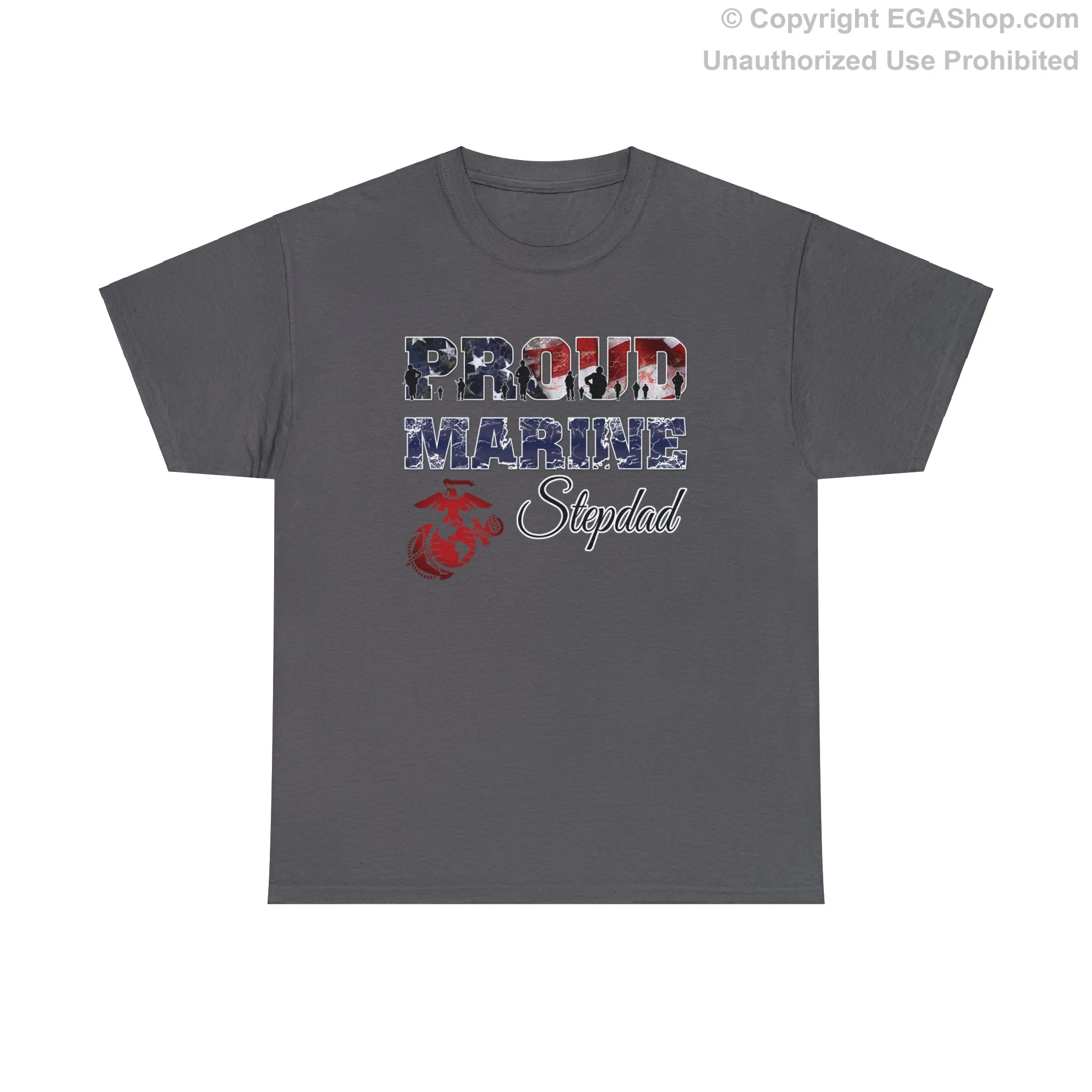 T-Shirt Proud Marine Stepdad (Your Choice of Colors)