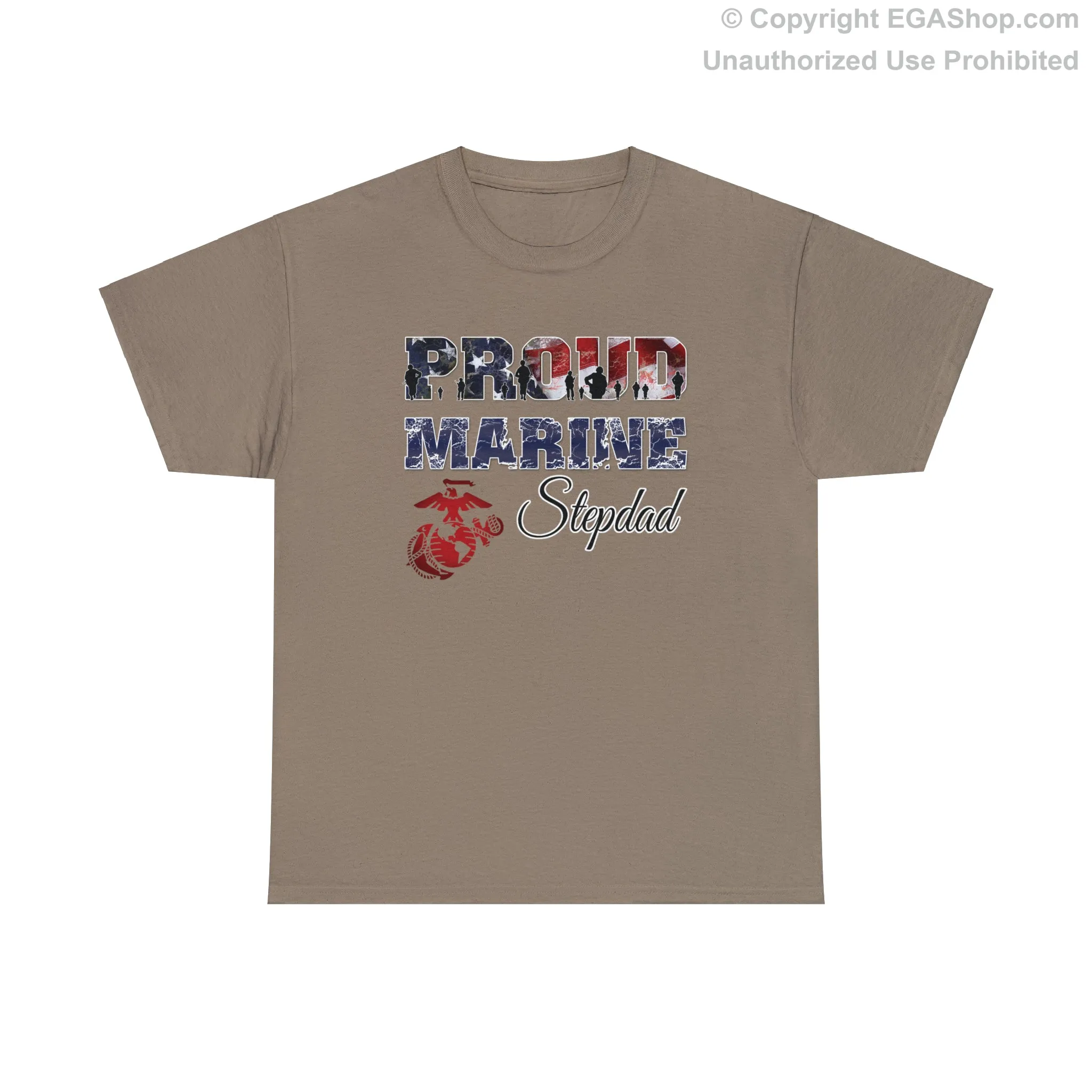 T-Shirt Proud Marine Stepdad (Your Choice of Colors)