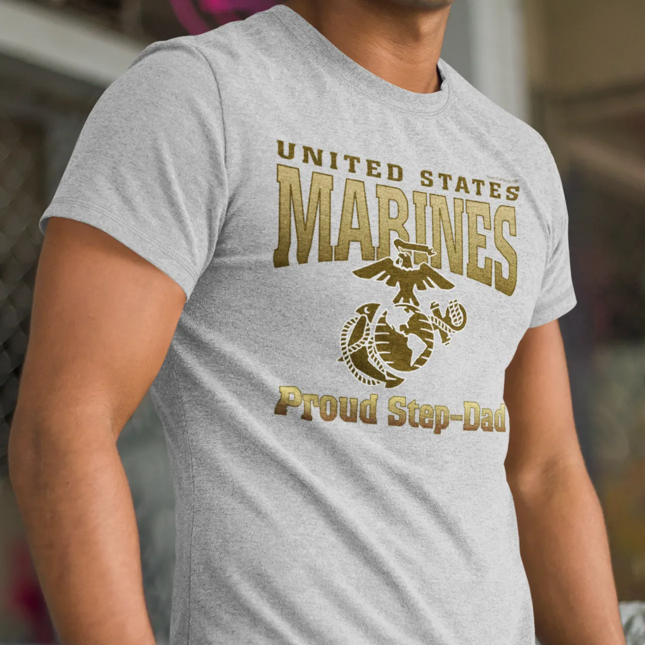 T-Shirt: United States Marines Proud Step-Dad