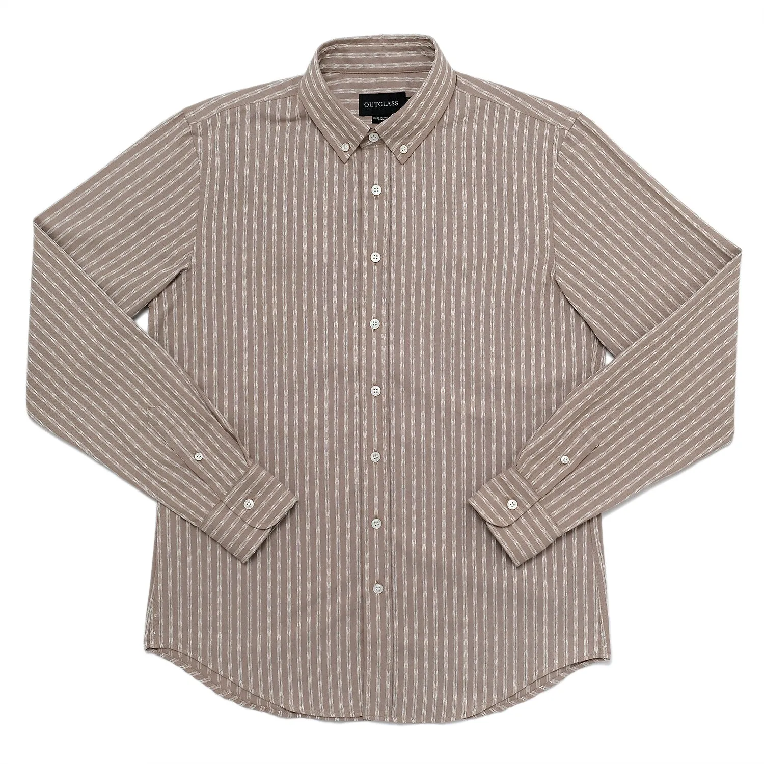 Tan Arrowhead Stripe L/S Shirt