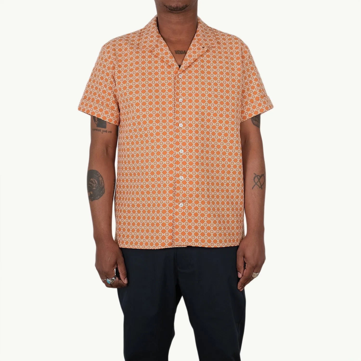 Tangerine Jacquard Havana Shirt