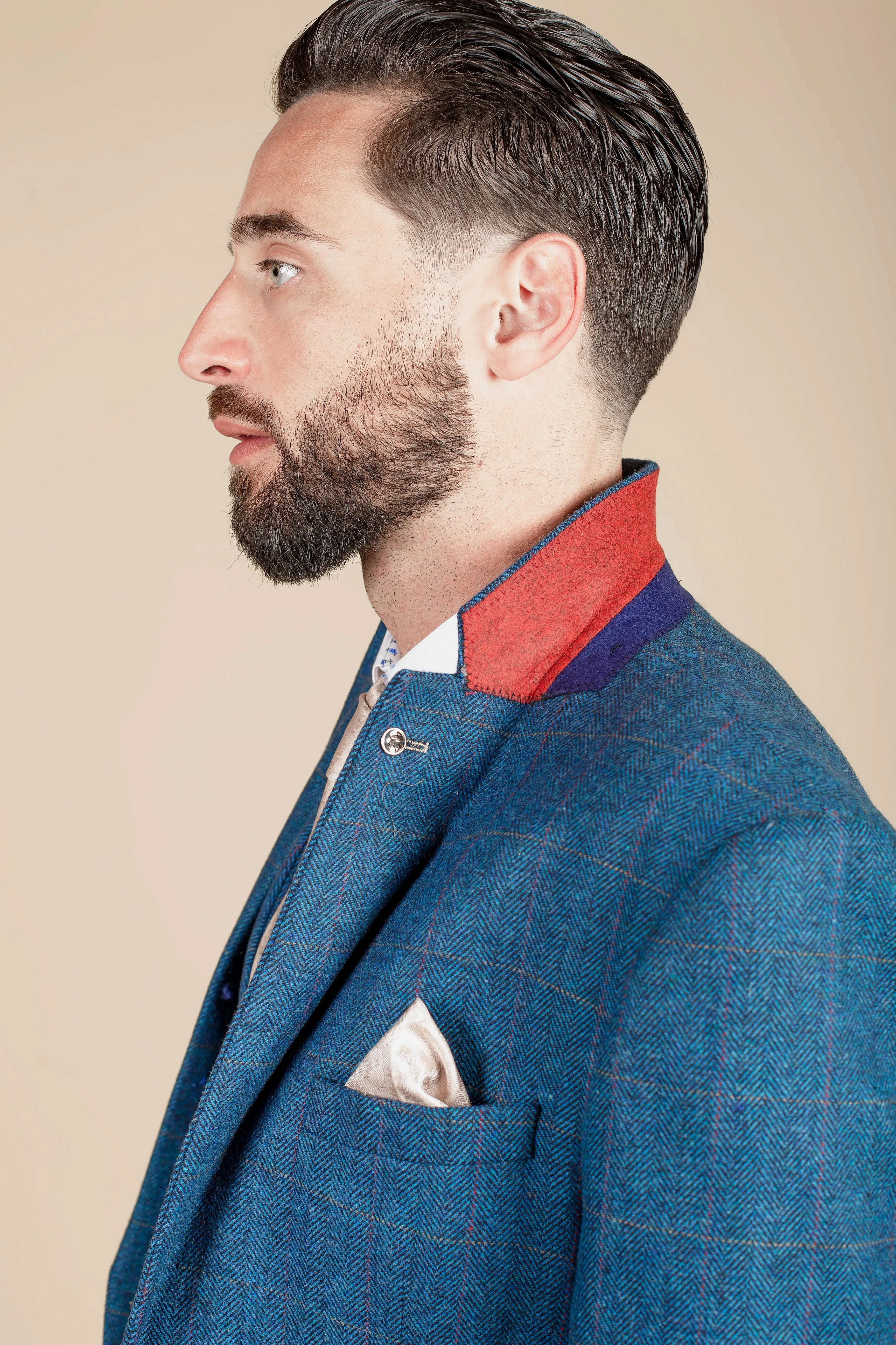 The Everton Collection | DION Blue Tweed Suit With Kelvin Waistcoat Team Suit