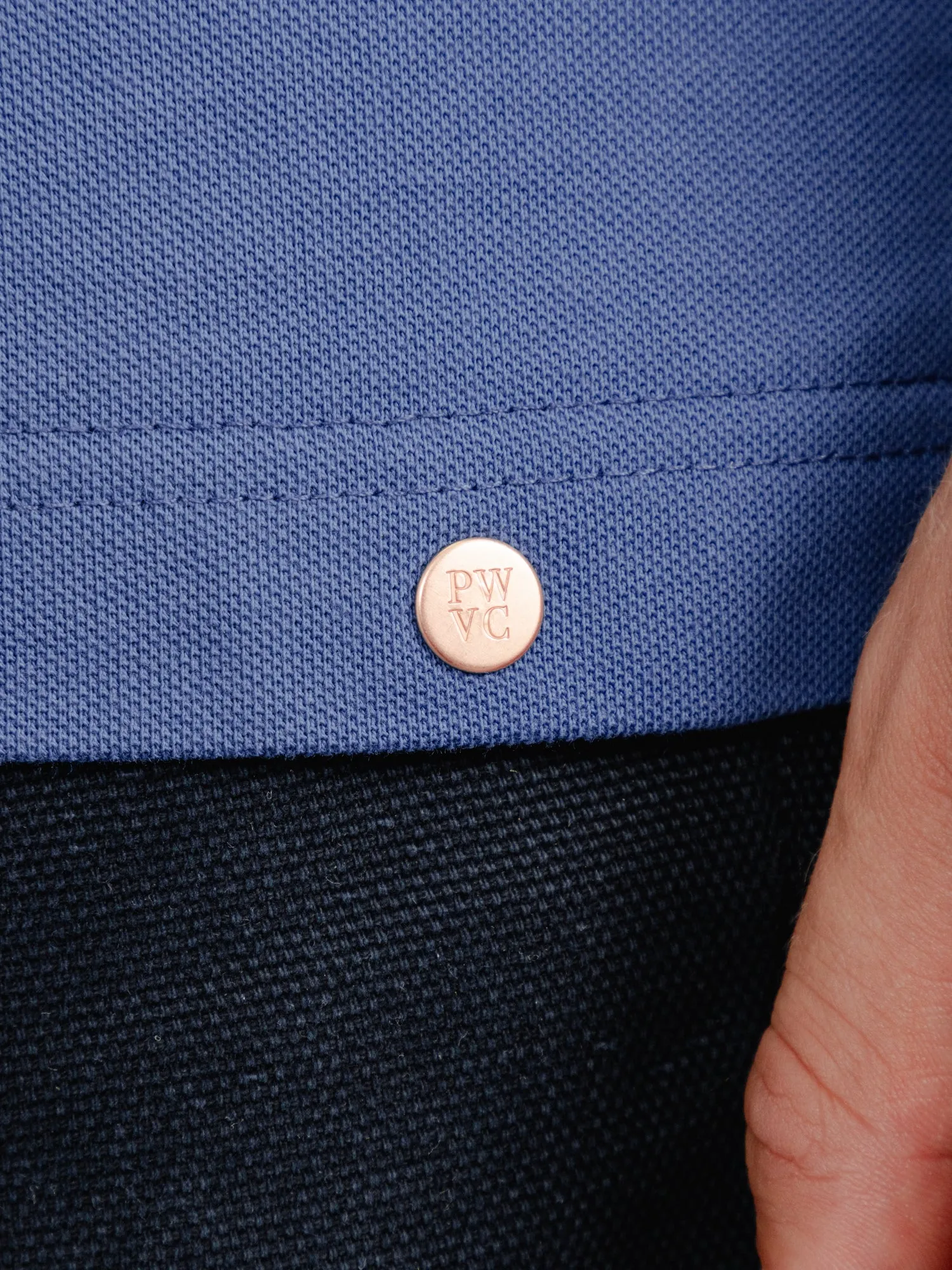 The Long Sleeve Edmond Pique Polo - Prussian Blue