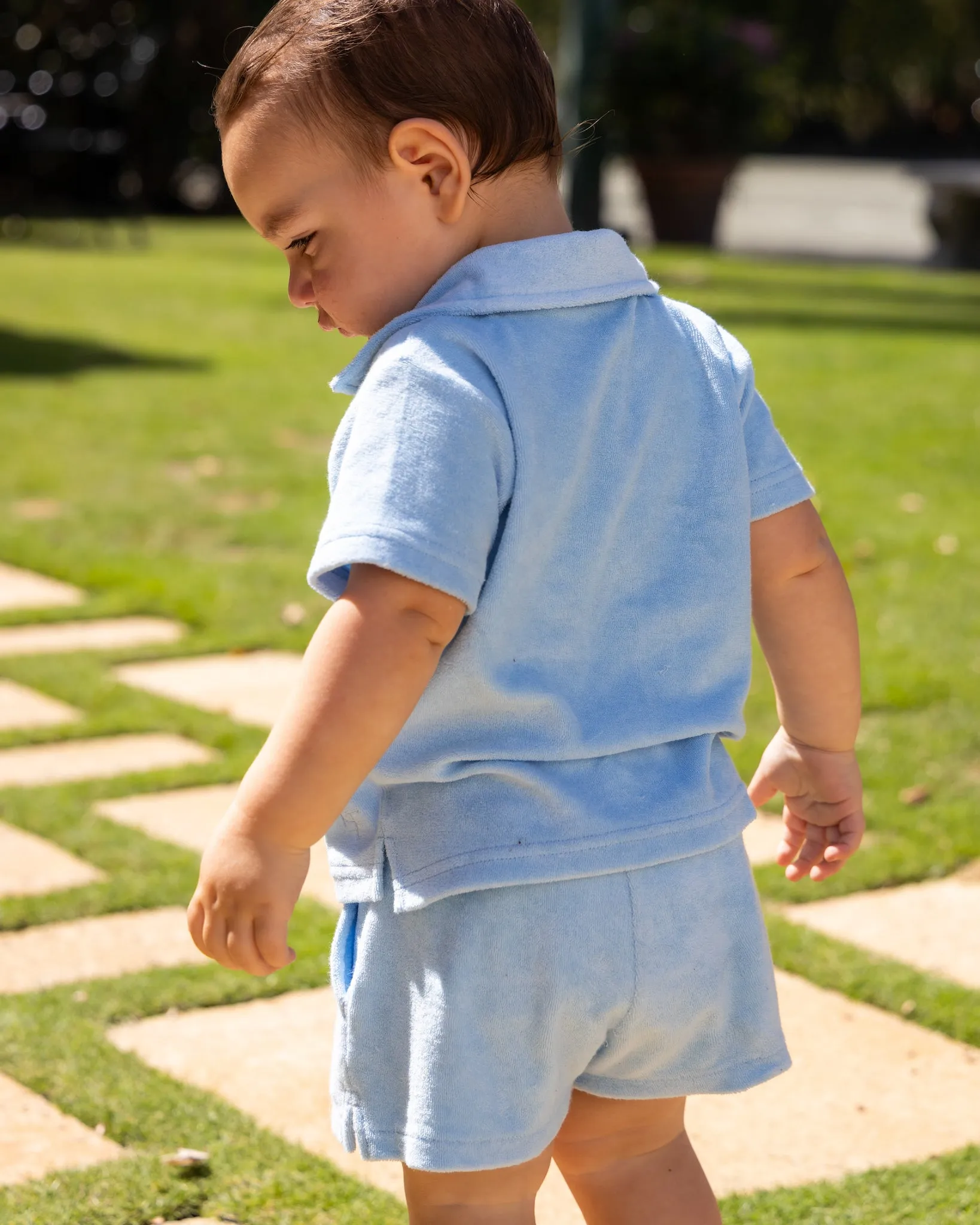 The Seventy Five - Boys Blue Terry Shorts