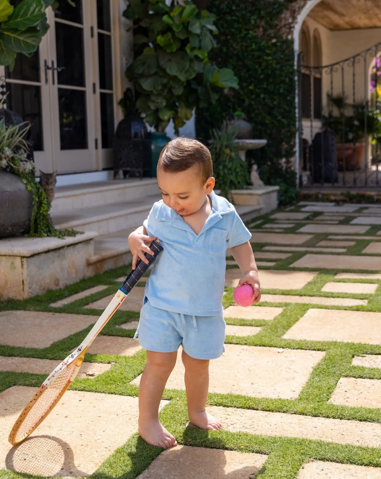 The Seventy Five - Boys Blue Terry Shorts