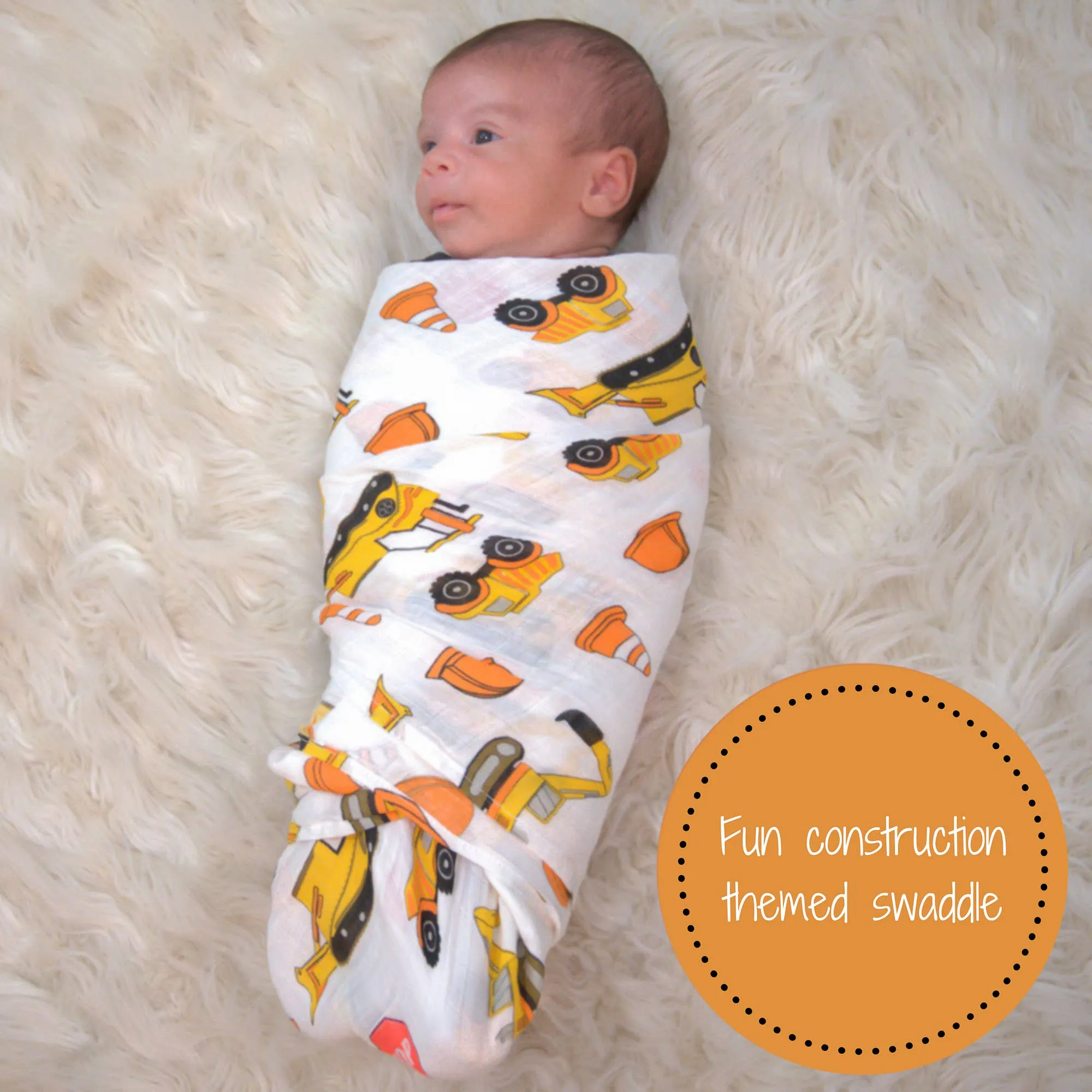 Under Construction Baby Swaddle Blanket