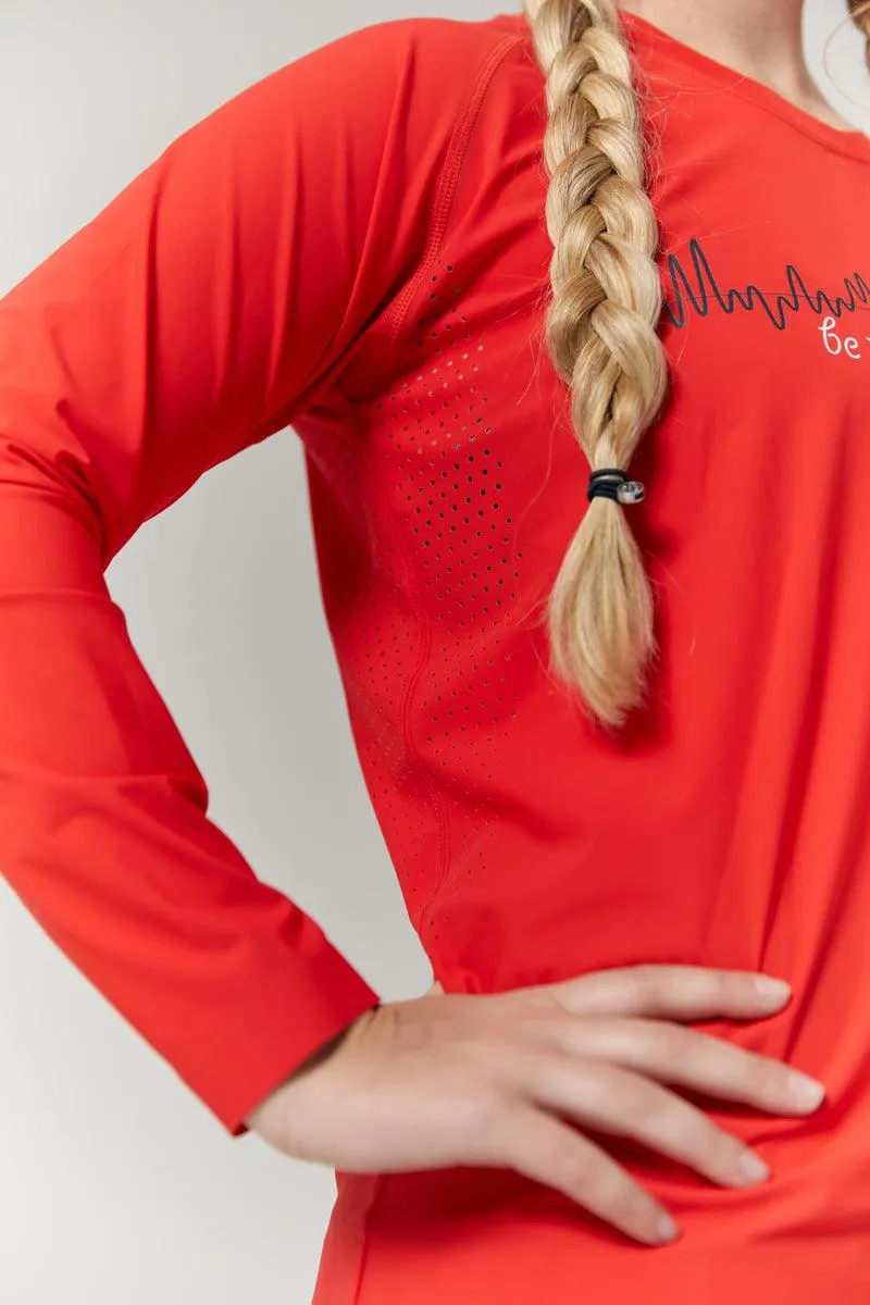 Women's Long Sleeve Training Top - Be Humble-Play Loud