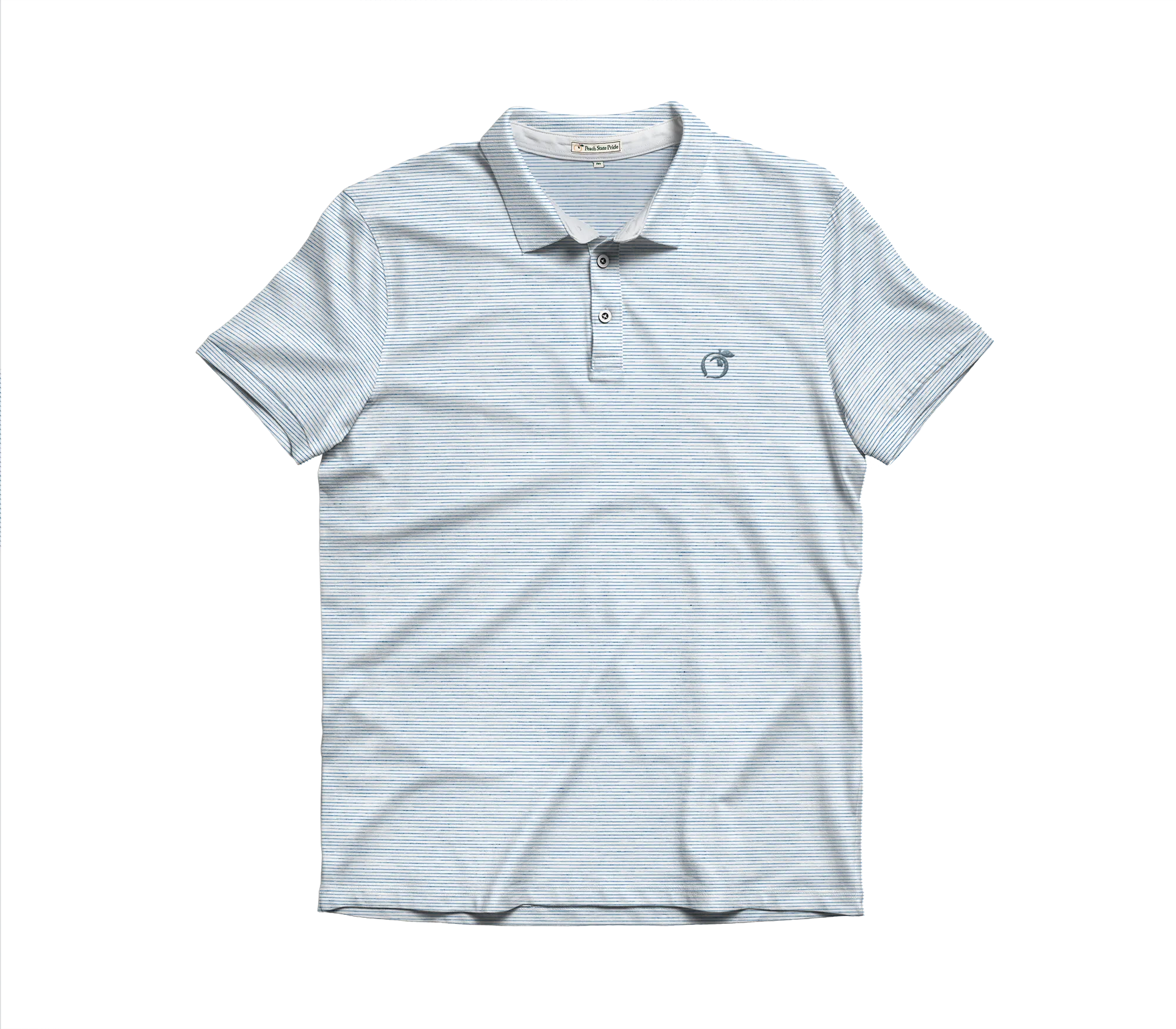 YOUTH Heathered Azalea Navy & White Stripe Polo